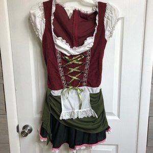 Eye Candy Bavarian Bar Maid Costume Size Large